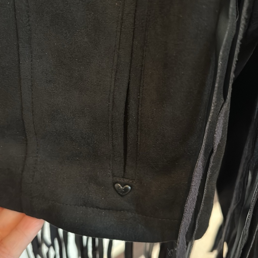 Juicy Couture Fringed Trucker Jacket NWT Size S - Picture 4 of 8